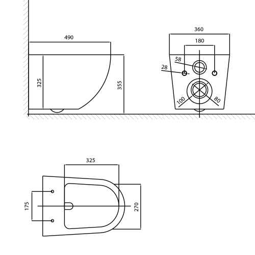 Унитаз подвесной WesnaArt Nova 214-NOV03 белый с сиденьем микролифт безободковый смыв торнадо - фото 2