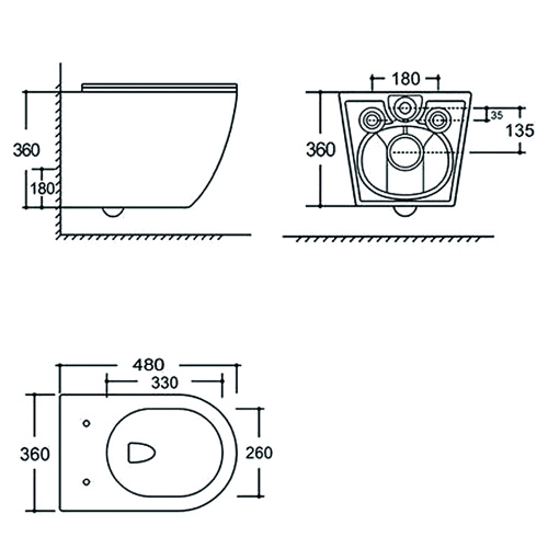 Унитаз подвесной Logan 00342544 белый с сиденьем микролифт безободковый смыв торнадо - фото 2