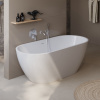 Ванна акриловая BelBagno UNO BB701-1650-750-K 165х75 отдельностоящая овальная с ножками