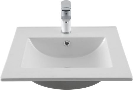 Раковина керамическая Aquanet Flat 00303190 50х40 полувстраиваемая цвет белый 1 отверстие под смеситель