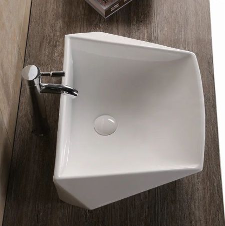 Раковина из сантехнического фарфора Cerutti SPA CR7065 60х40 накладная цвет белый без отверстий под смеситель