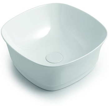 Раковина керамическая White Ceramic Idea W10007PL 42х42 накладная цвет сливовый матовый