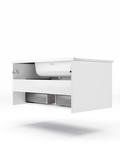 Тумба под раковину La Fenice Terra FNC-01-TER-B-60 59х45х35 подвесная цвет белый матовый - фото 3