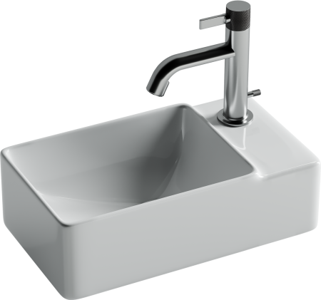 Раковина из сантехнического фарфора Ceramica Nova ELEMENT CN5045 40х20 подвесная цвет белый 1 отверстие под смеситель