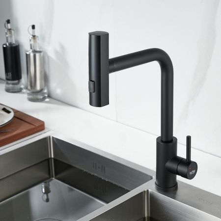 Смеситель для кухни Raffine F203H на мойку черный