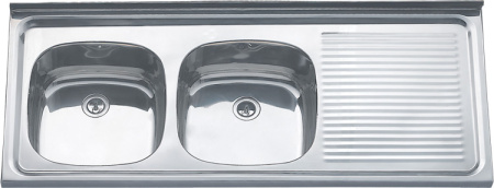 Кухонная мойка Melana 194 120х50 цвет хром