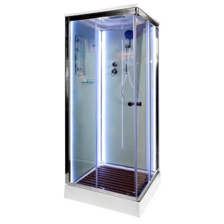 Душевая кабина AvaCan K401SLED 100х100 квадратная с крышей ориентация универсальная