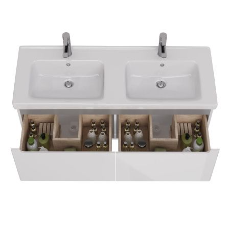 Тумба под раковину LeMark Buno mini LM05BM125T 120х40 подвесная цвет белый