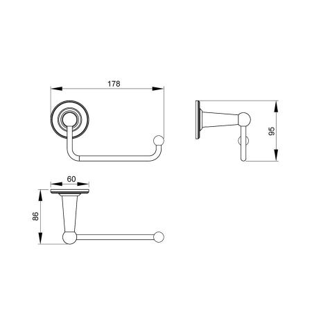 Бумагодержатель Timo Nelson 160041/02