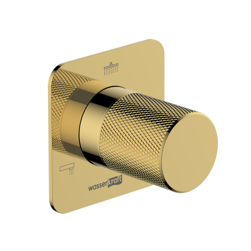 Переключатель на 3 выхода WasserKRAFT Ems 7600 A304 встраиваемый золото - фото 2