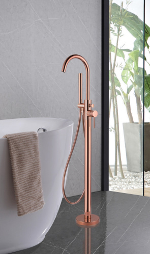 Смеситель Abber Wasser Kreis AF8115RGN напольный розовое золото - фото 2