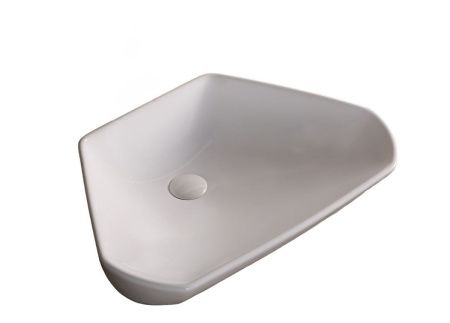 Раковина из сантехнического фарфора Cerutti SPA CR7070 60х40 накладная цвет белый без отверстий под смеситель