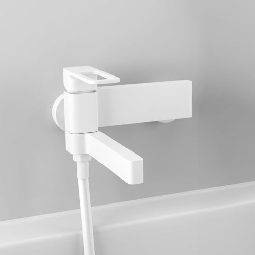 Смеситель для ванны и душа Iddis Slide SLIWT00i02WA настенный белый - фото 3