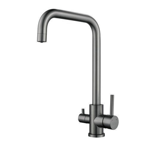 Смеситель для кухни Raffine F118T на мойку оружейная сталь - фото 2