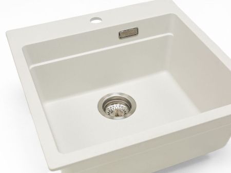 Кухонная мойка Grandex Aqua 500401 50х50 цвет белый поверхность матовая