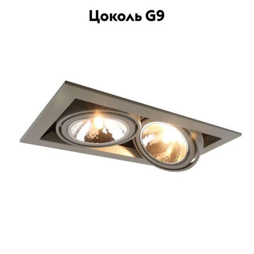 Светильник встраиваемый Arte Lamp Cardani Semplice (Цардани Семплице) A5949PL-2GY - фото 2
