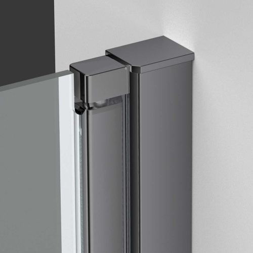 Душевая дверь Vincea Alpha VDP-3AL600CLGM 60х195 стекло прозрачное профиль вороненая сталь - фото 2