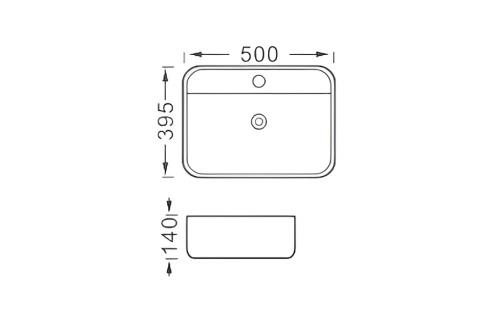 Раковина Aquatek ВЕГА 50 см AQ5506-MB накладная цвет черный матовый - фото 5