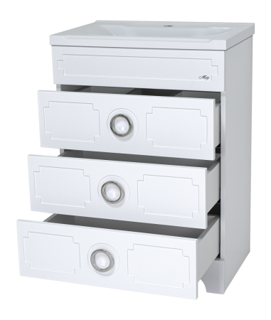 Тумба под раковину Misty Лейла Пр-Лей01080-013Я 80х40 напольная цвет белый