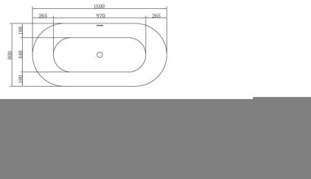 Ванна акриловая BelBagno BB405-1500-800 150х80 отдельностоящая овальная с ножками