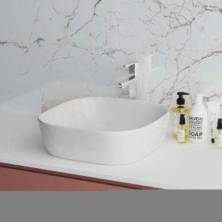 Раковина из сантехнического фаянса Grossman Style GR-3019 40х40 накладная цвет белый без отверстий под смеситель