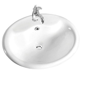 Раковина керамическая Art&Max AM6300 57х47 полувстраиваемая цвет белый