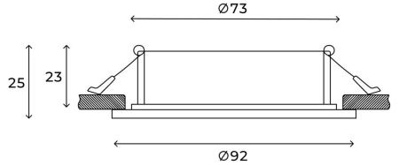 Светильник встраиваемый Hesby Lighting Eclipse (Ецлипсе) HSBL_0110