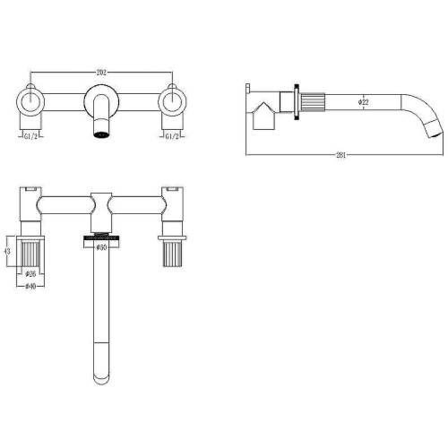Смеситель Boheme Elegante 152-2-MG-EL встраиваемый золото матовое - фото 3