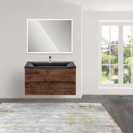 Тумба под раковину Vincea Mia VMC-2MA900RW 90х50 подвесная цвет коричневый