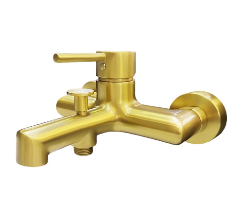 Смеситель для ванны AltroBagno Metropoli AltroBagnoMetropoli0219OrSp настенный золото матовое - фото 2