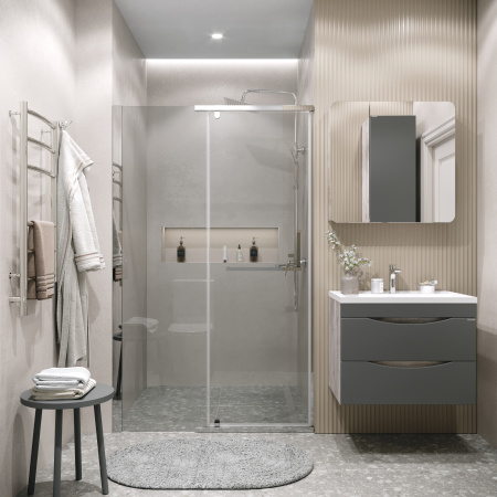 Душевая дверь Grossman Pragma 100.K33.03.110.10.00 110х195 стекло прозрачное профиль хром глянцевый