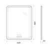 Зеркало с подсветкой и антизапотеванием BelBagno Marino SPC-MAR-600-800-LED-TCH-RAD 60х80 подвесное