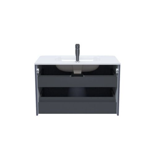 Тумба с раковиной IDDIS Edifice EDI80D0i95K 80х47х50 подвесная цвет темно-серый - фото 5