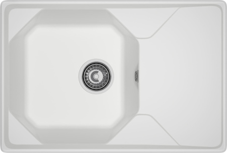 Кухонная мойка Granfest Unique U-740L иней 74х50 цвет белый поверхность матовая