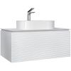Тумба под раковину Jorno STONE Stn.01.100/P/W/JR 100х40 подвесная цвет белый