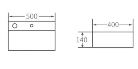 Раковина CeramaLux 6252R 50х40 накладная цвет белый