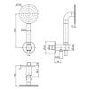 Душевой гарнитур QuadroDesign  1266AS настенный нержавеющая сталь