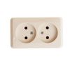 Розетка 2-ая б/з без шторок Systeme Electric Этюд PA16-005K