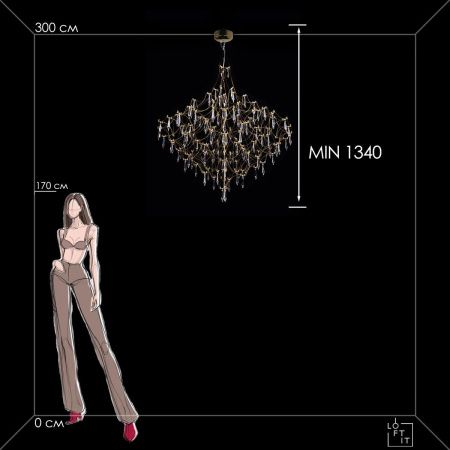Люстра подвесная Loft It Mira 10259/1000 Gold Asfour