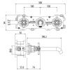 Смеситель для раковины Gattoni TRD TR106/18D0 встраиваемый в стену золото