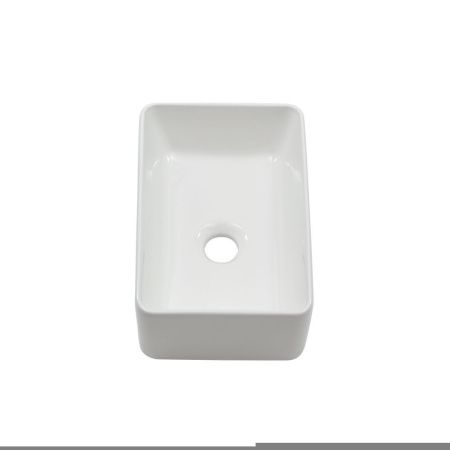 Раковина из сантехнического фарфора Melana 320319-805 40х20 накладная цвет белый без отверстий под смеситель