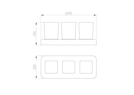 Стакан для зубных щеток Wonzon & Woghand Lotte WW-8338-BG