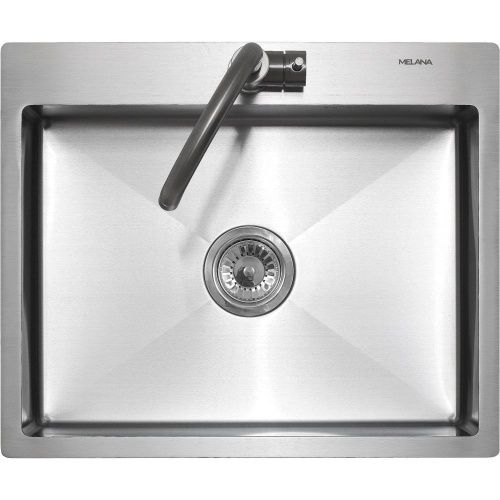 Кухонная мойка Melana ProfLine MLN-R6050H 60х50 цвет сатин поверхность матовая