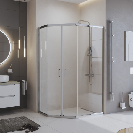 Душевой уголок BelBagno UNO-195 UNO-195-PH-2-120/90-C-Cr стекло прозрачное 5 мм