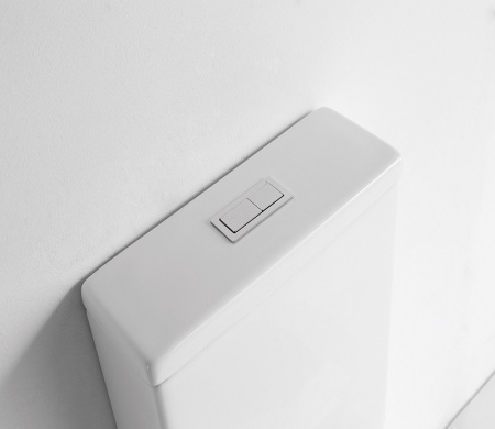 Унитаз напольный с бачком CeramaLux 2170 белый глянцевый с сиденьем микролифт безободковый каскадный смыв