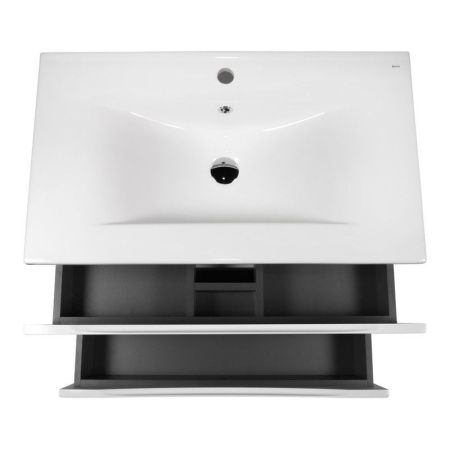 Раковина из сантехнического фарфора Bond Cube S05-800 80х50 встраиваемая цвет белый 1 отверстие под смеситель