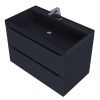 Тумба с раковиной Uperwood Tanos-Classic Quartz 3930421700 80х50 цвет черный