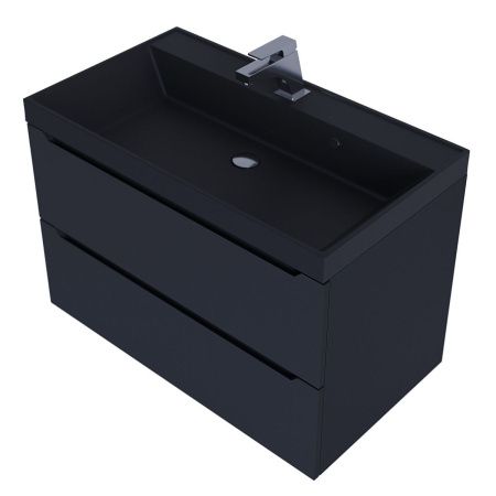 Тумба с раковиной Uperwood Tanos-Classic Quartz 3930421700 80х50 цвет черный