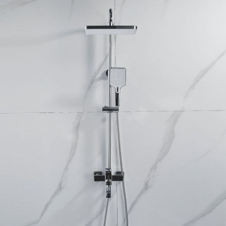 Душевая стойка Shevanik S6136 настенная цвет хром