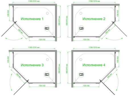 Душевой уголок Royal Bath TR RB1290TR-C 120х90 стекло матовое профиль белый без поддона